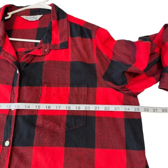 Old Navy Classic Red-Black Buffalo Plaid Button Down Flannal Shirt  Women SZ XXL - Picture 4 of 15